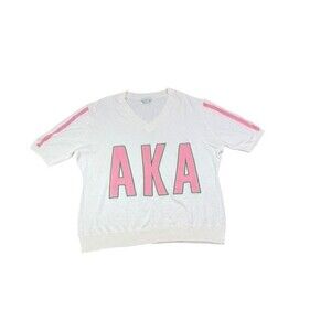 Ivy Storehouse Alpha Kappa Alpha Sorority Sweater Size XXL Short Sleeve Viscose